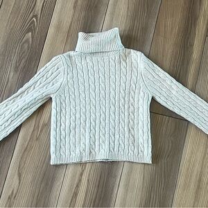 Jessica Simpson Cable Knit Turtleneck Sweater - White